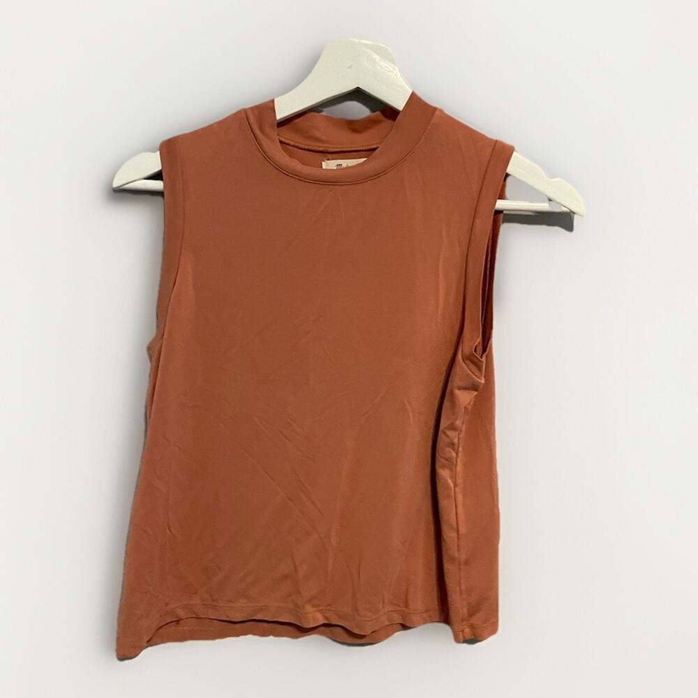 Madewell Sandwashed Mockneck Tank Top XS Modal‎